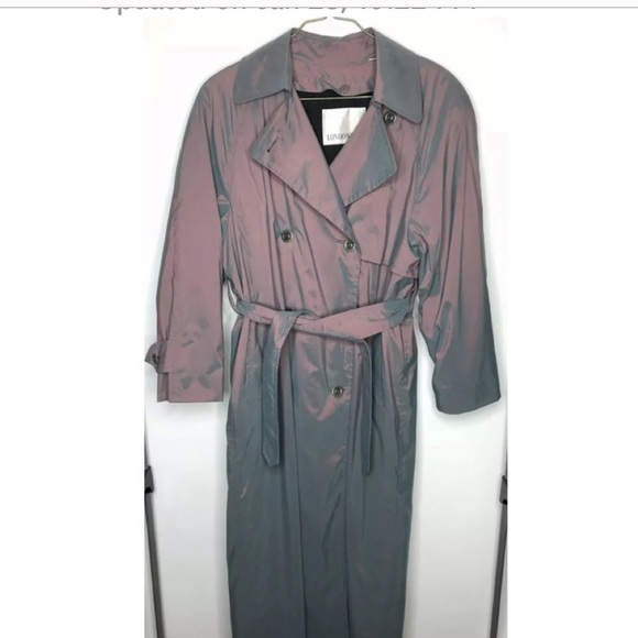 London Fog Jackets & Blazers - London Fog purple shimmering trench coat.